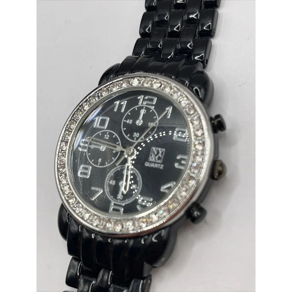 New York‎ & Company Women's Quartz Watch Black Rhinestone- Brand New
